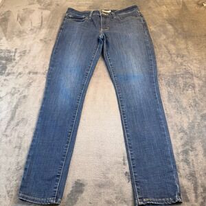 Levi's 711 Skinny Jeans Blue Denim Pants Medium Wash Casual Womens Size 28